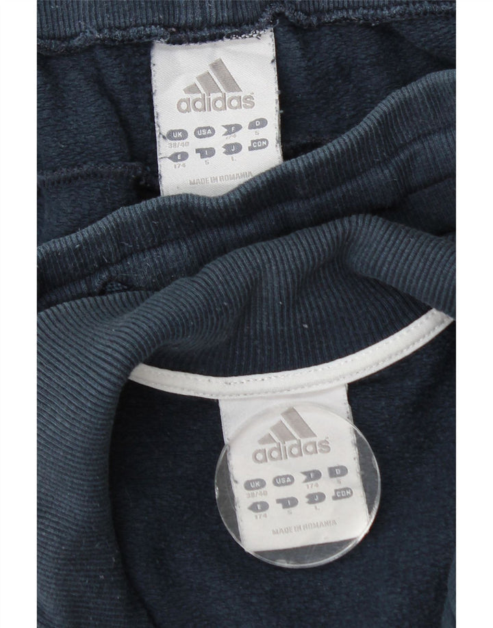 Adidas Herren-Trainingsanzug, UK, Größe 38/40, mittelmarineblaue Baumwolle