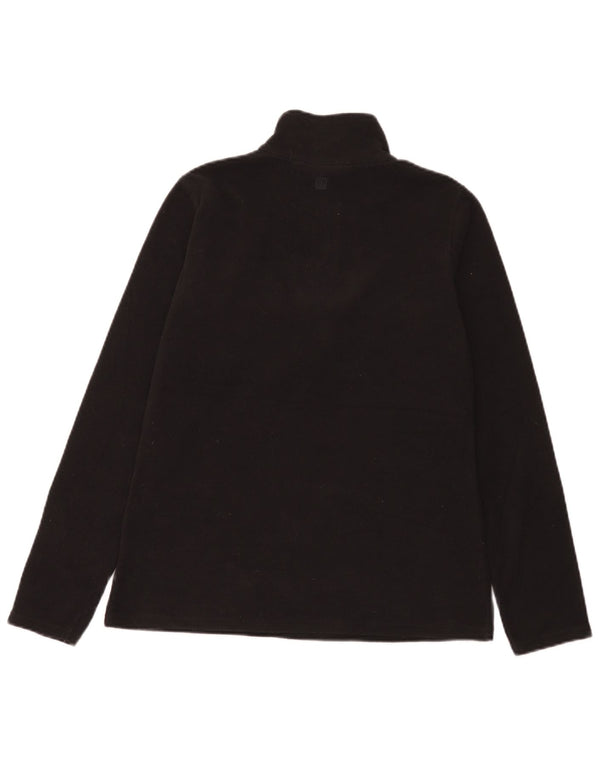 Mountain Warehouse Damen-Fleecepullover mit Reißverschluss am Kragen, UK 14, Mittelschwarz
