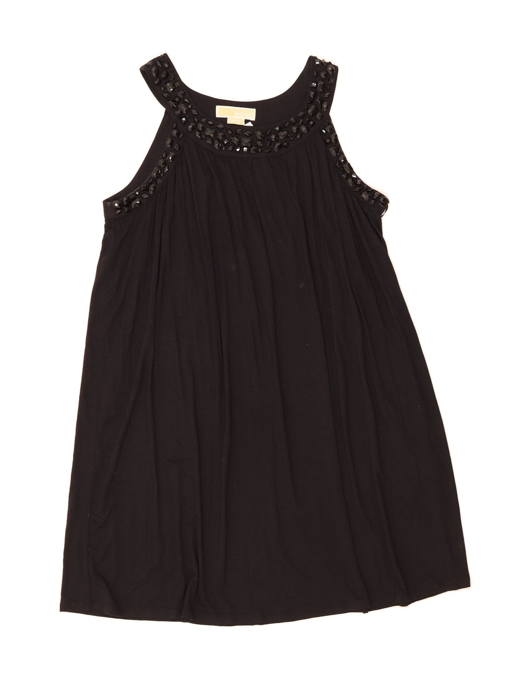 MICHAEL KORS Womens Sleeveless A-Line Dress UK 14 Medium Black Rayon Vintage Michael Kors and Second-Hand Michael Kors from Messina Hembry 