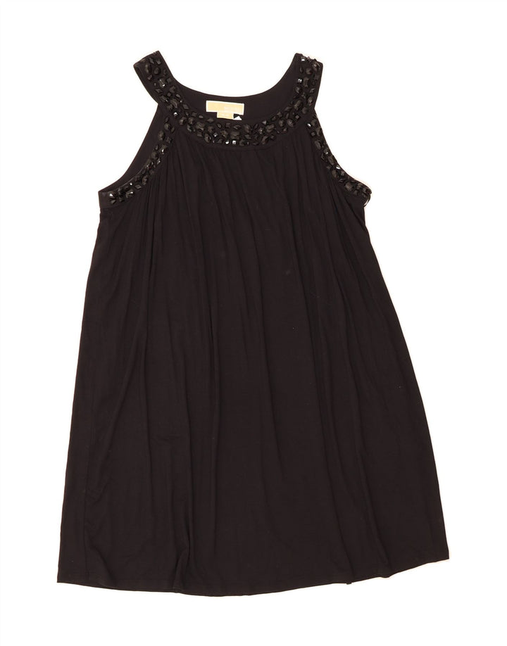 MICHAEL KORS Womens Sleeveless A-Line Dress UK 14 Medium Black Rayon Vintage Michael Kors and Second-Hand Michael Kors from Messina Hembry 