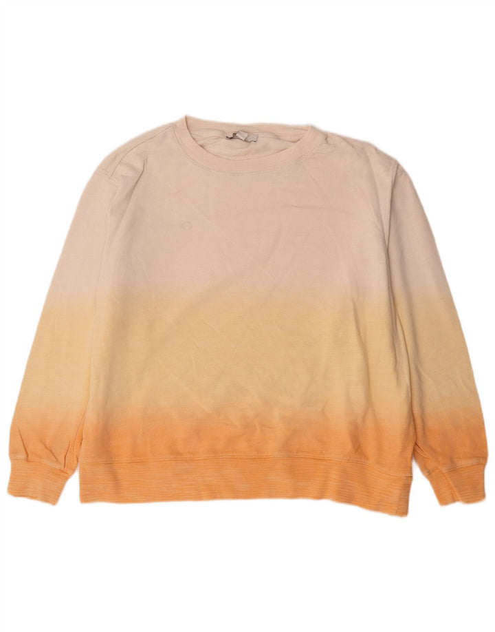 Marks & Spencer Damen Sweatshirt Pullover UK 16 Large Beige Tie Dye