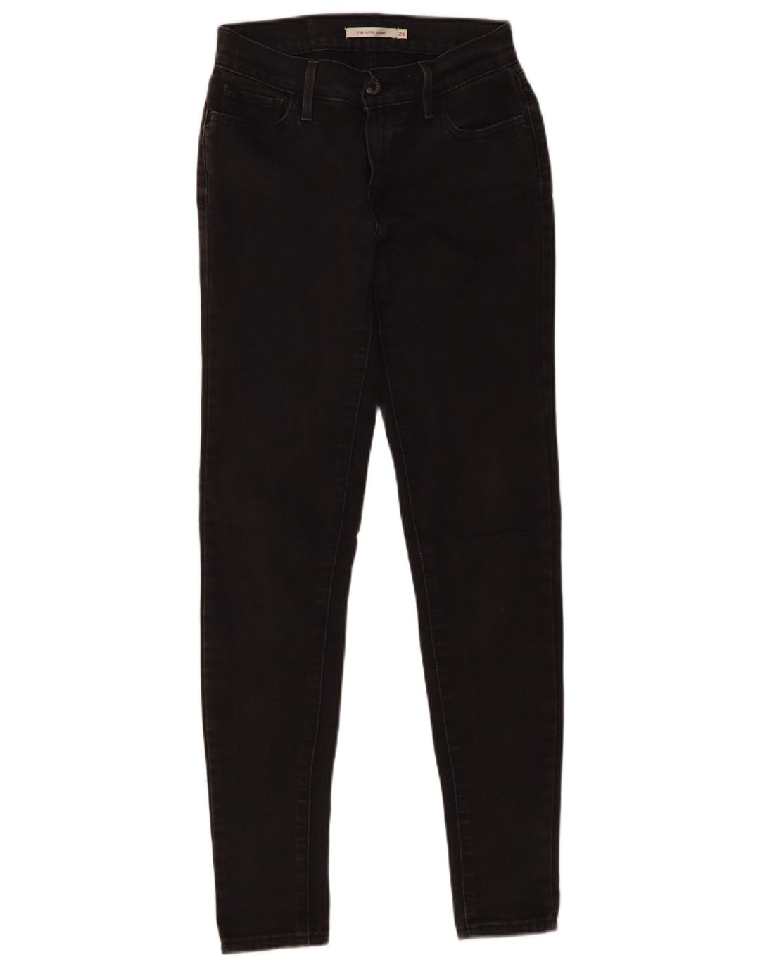 Levi's Damen 710 Super Skinny Jeans W26 L30 Schwarz