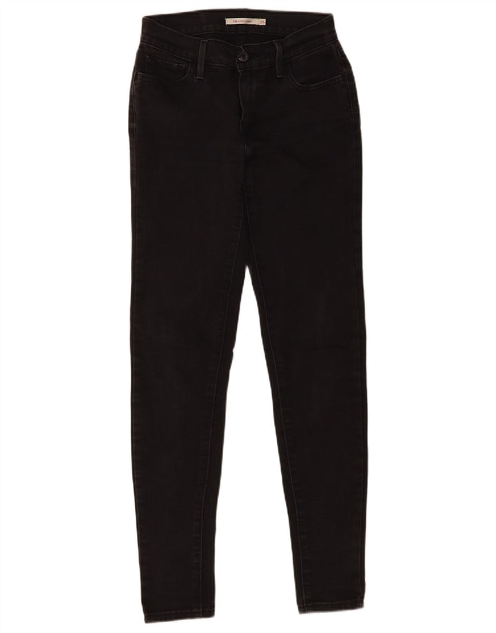 Levi's Damen 710 Super Skinny Jeans W26 L30 Schwarz