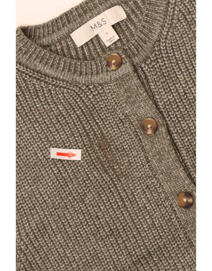 Marks & Spencer Damen-Cardigan, ärmellos, Gr. 10, Größe S, Grau