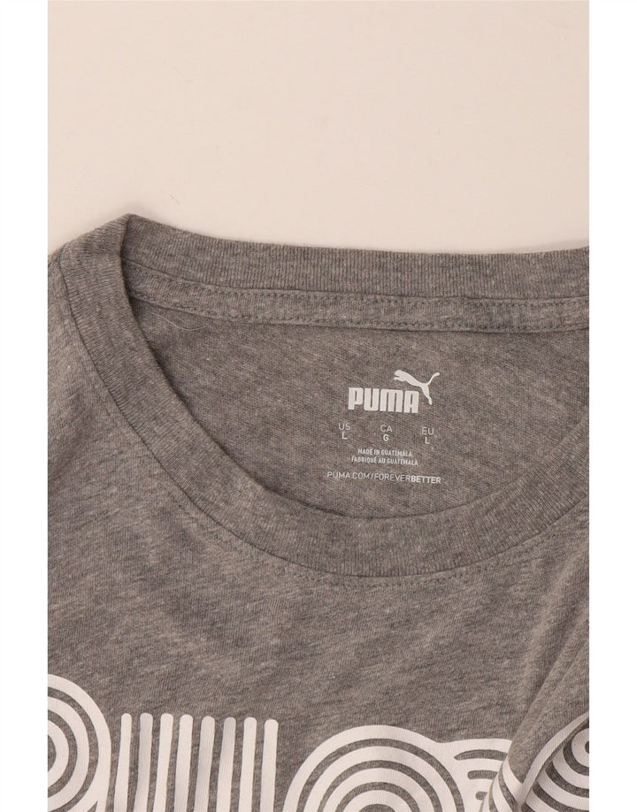 PUMA Herren Graphic T-Shirt Top Large Grau
