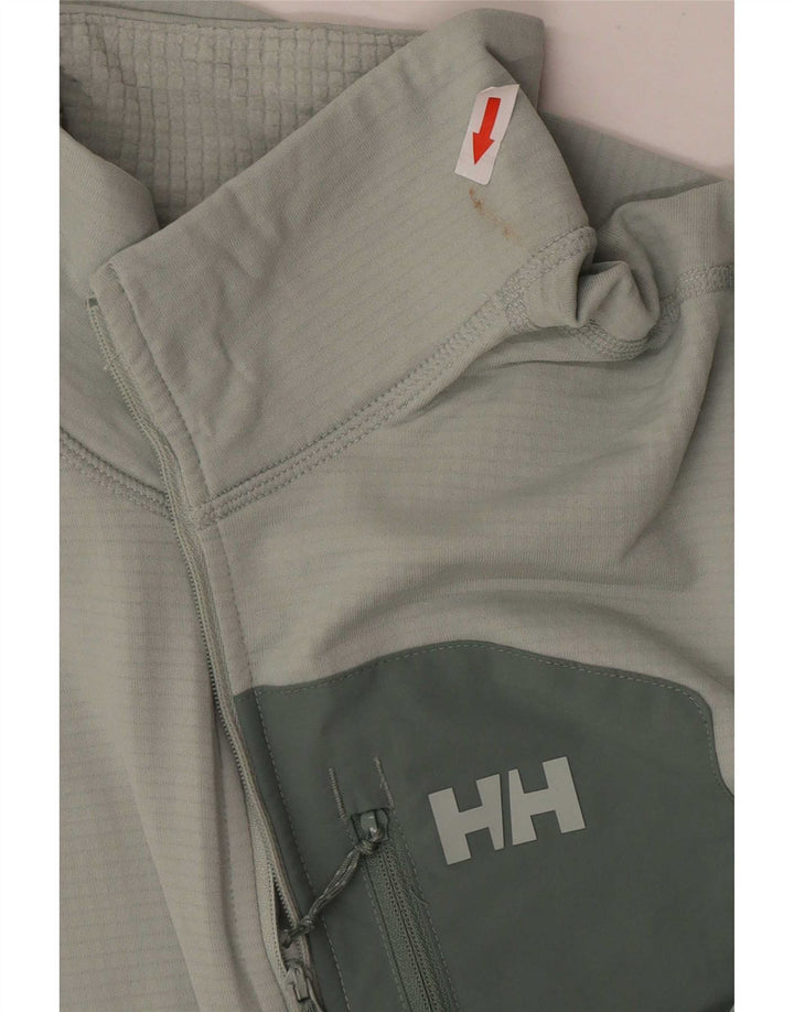 Helly Hansen Herren-Pullover-Trainingsanzugoberteil mit Reißverschluss, mittelgrün, Farbblock