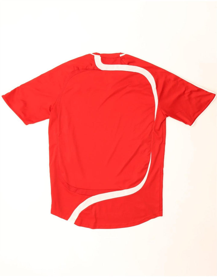 Adidas Herren T-Shirt Top Large Rot Colourblock Polyester