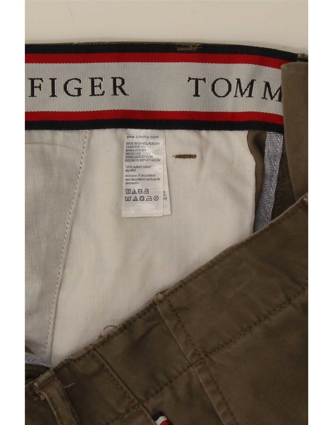 Tommy Hilfiger Herren Cargo-Shorts W36, große Khaki-Baumwolle