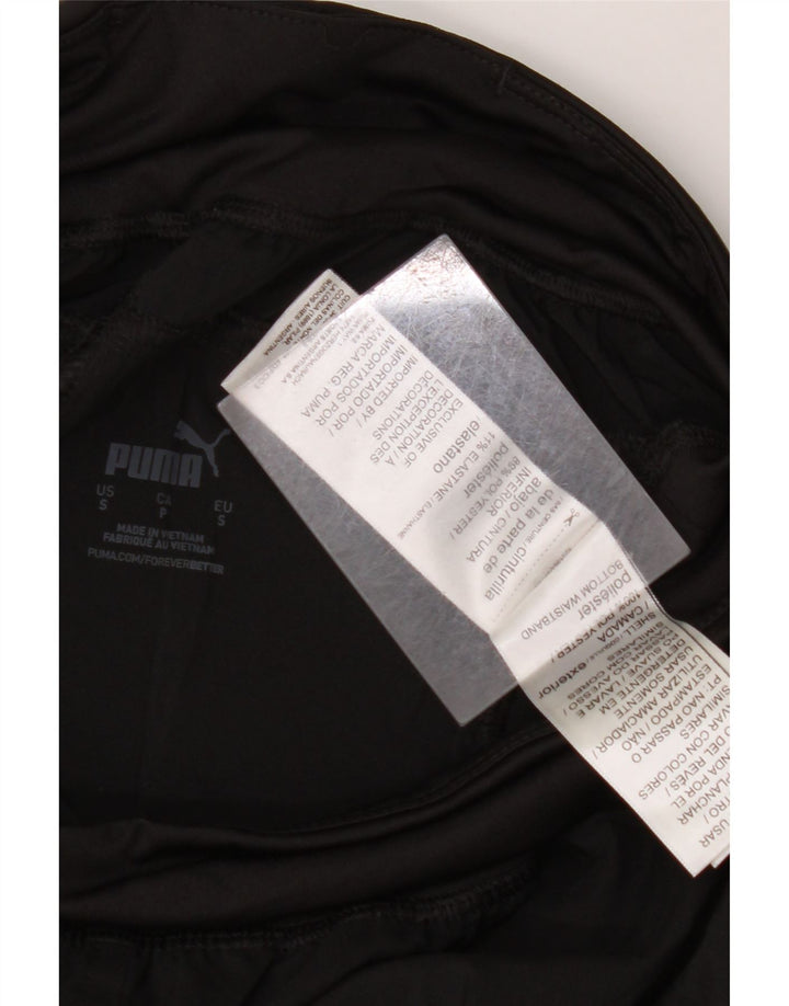 PUMA Damen Trainingshose Jogger UK 10 Small Schwarz Polyester