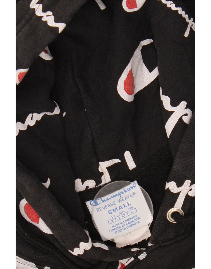 CHAMPION Herren Reverse Weave Graphic Kapuzenpullover, Größe S, Schwarz, Baumwolle
