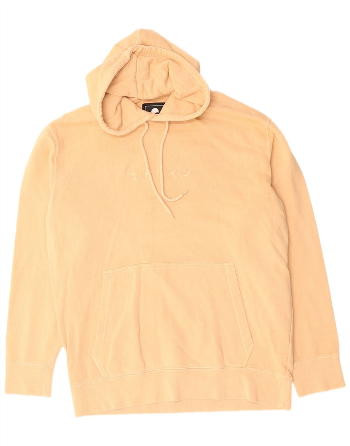 Edwin Herren-Kapuzenpullover mit Grafik, groß, beige Baumwolle