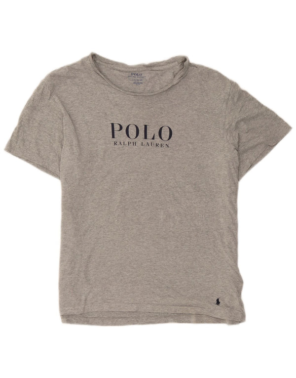 Polo Ralph Lauren Damen-T-Shirt mit Grafik, UK 16, Größe L, Grau, Baumwolle