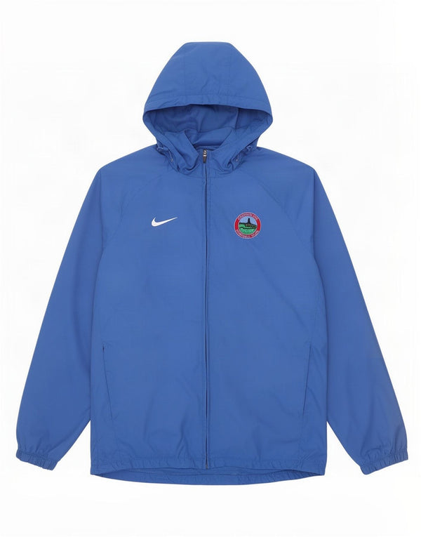 Nike Mens Hooded Rain Jacket UK 40 Large Blue Nylon