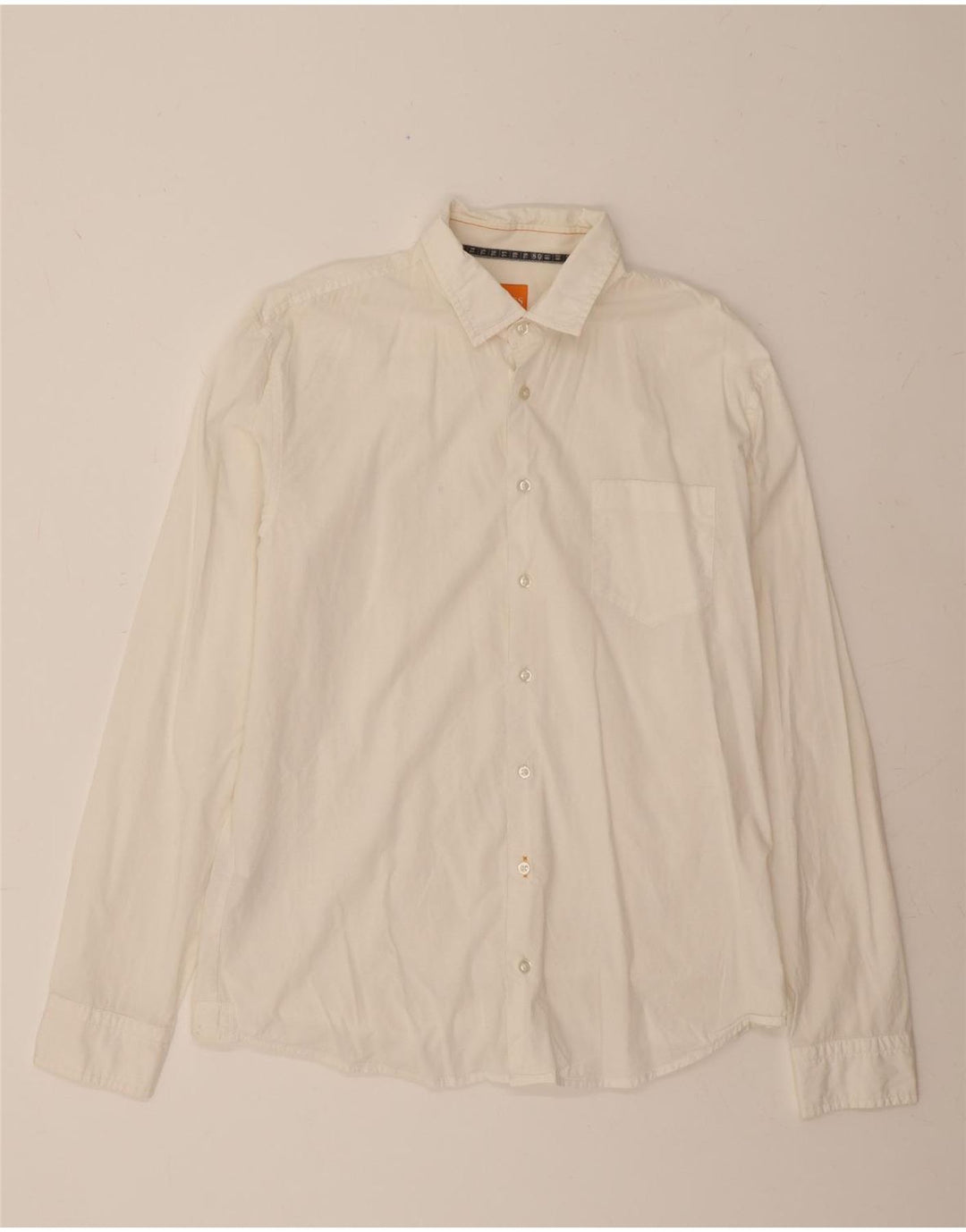HUGO BOSS Mens Shirt Large White Cotton Vintage Hugo Boss and Second-Hand Hugo Boss from Messina Hembry 