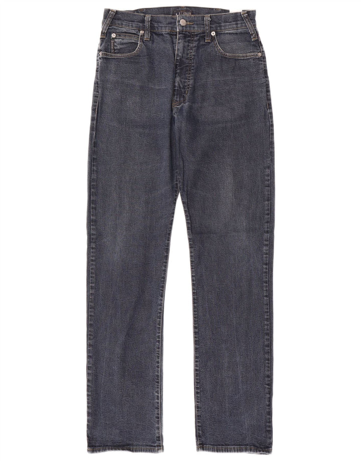 Armani Herren Straight Jeans W30 L33 Blaue Baumwolle
