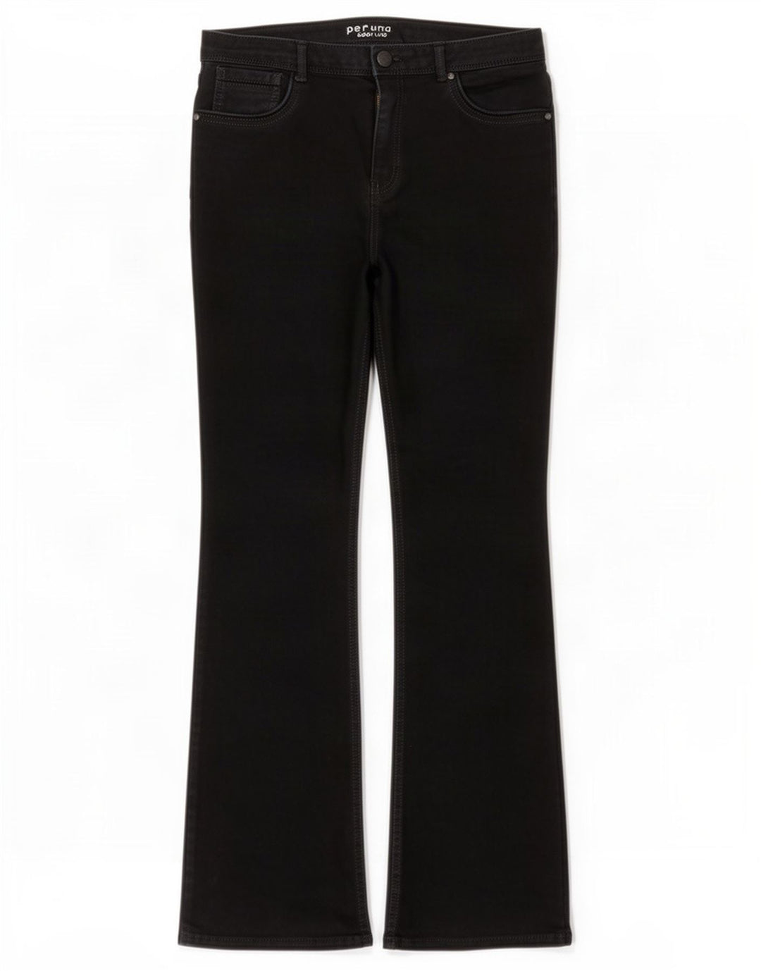 Marks & Spencer Damen Per Una Bootcut Jeans UK 14 Large W32 L30 Schwarz