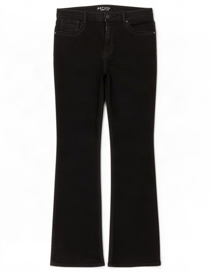 Marks & Spencer Damen Per Una Bootcut Jeans UK 14 Large W32 L30 Schwarz