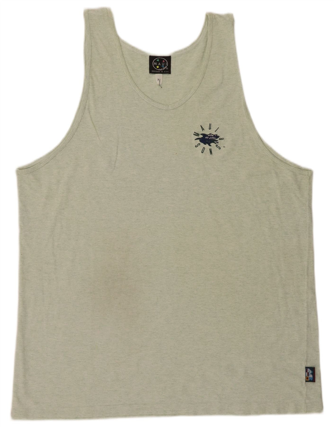 MAUI AND SONS Mens Vest Top XL Green Flecked