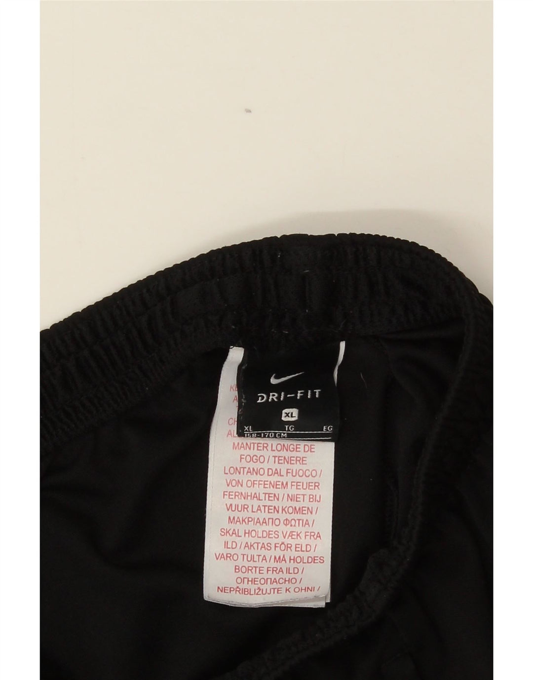 Nike Jungen-Trainingshose, 13–14 Jahre, XL, schwarzes Colourblock-Polyester