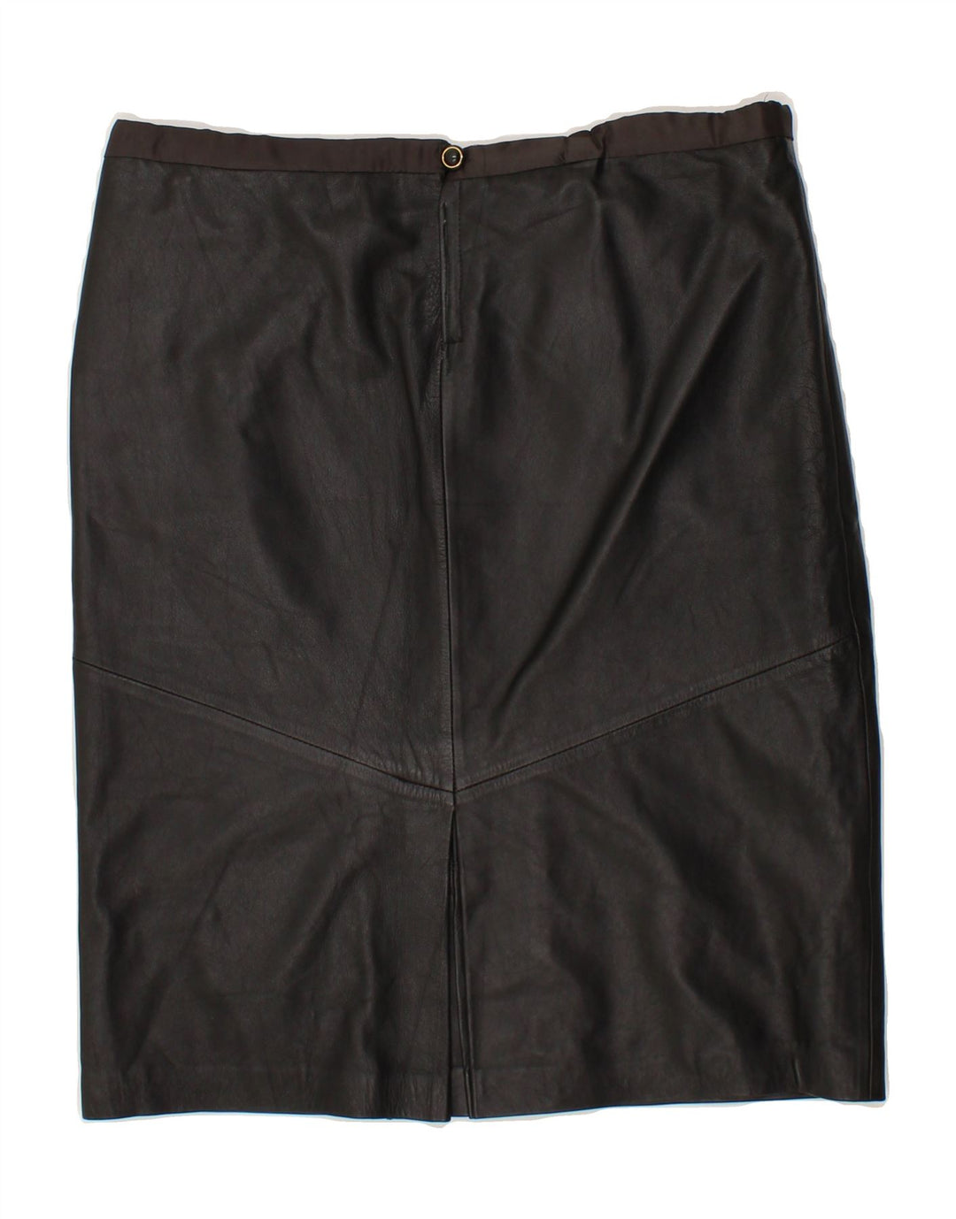 VINTAGE Womens Leather Skirt W32 Large  Black Vintage Vintage and Second-Hand Vintage from Messina Hembry 