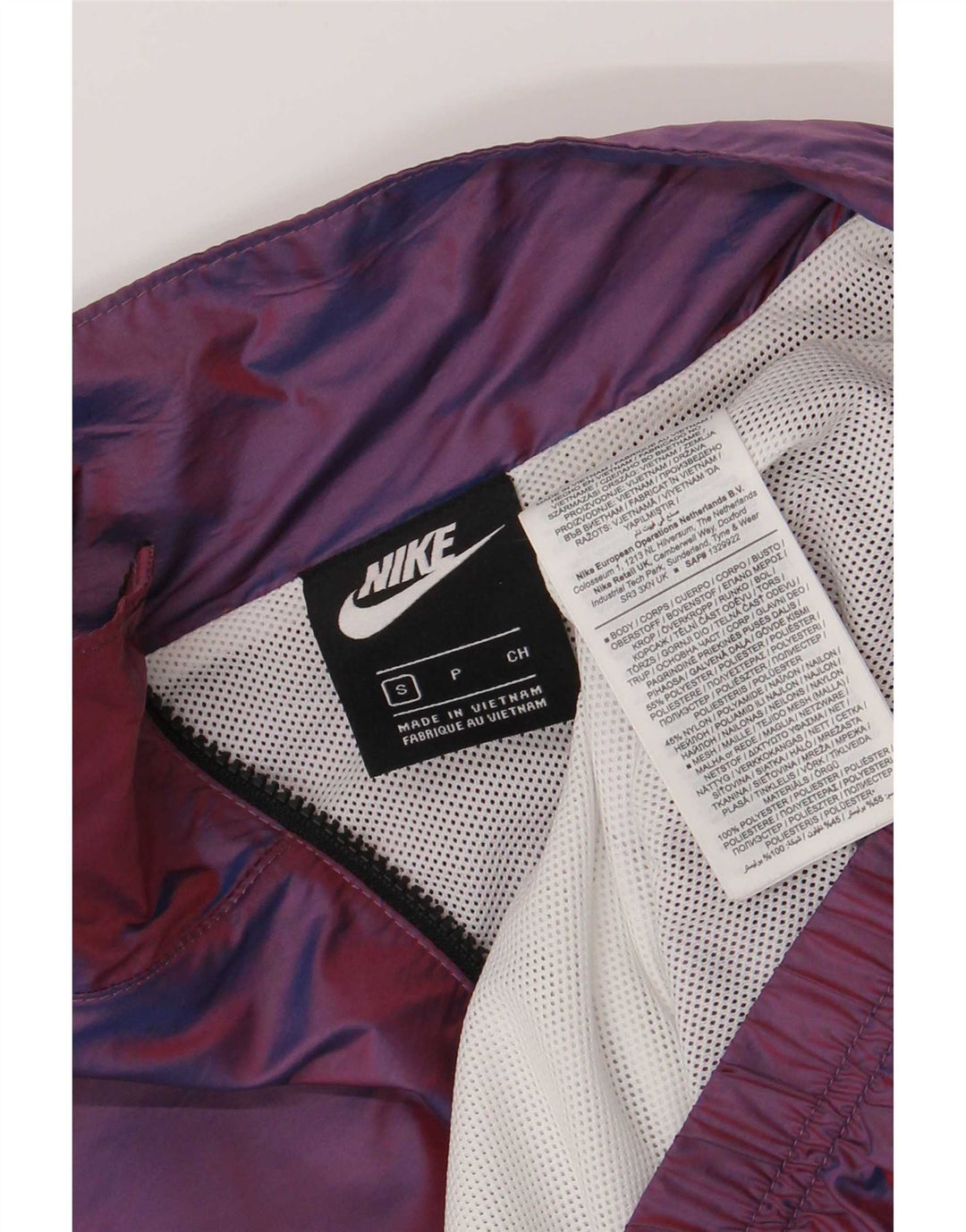 Nike Damen-Trainingsanzug-Oberteil mit übergroßer Grafik, UK 10, Größe S, Lila