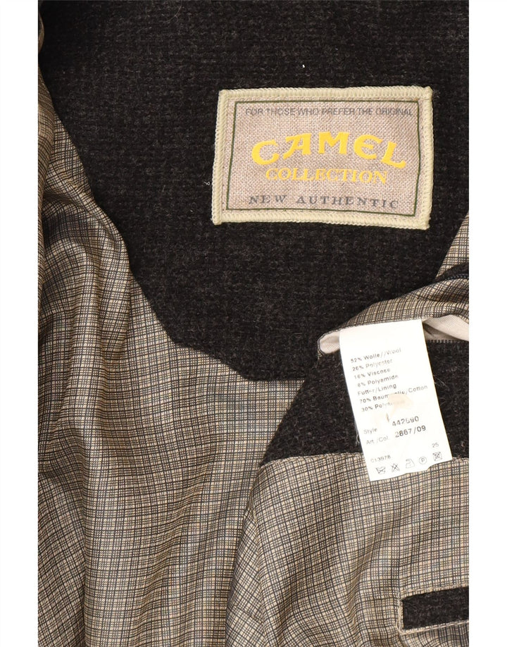 CAMEL ACTIVE Herren-Strickjacke mit 3 Knöpfen, UK 40, große graue Wolle