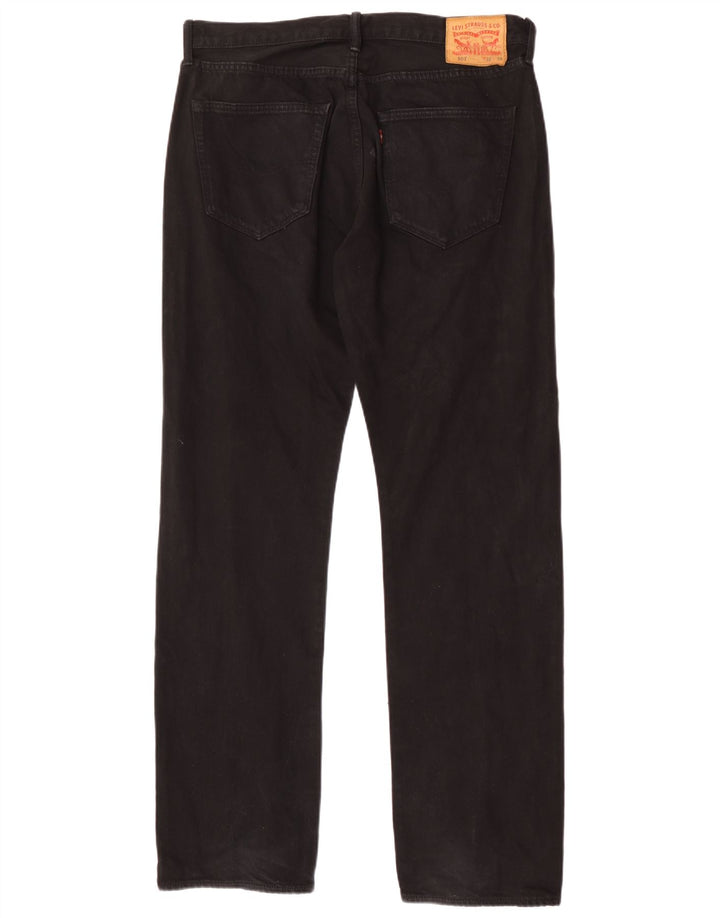 Levi's Herren 501 Straight Jeans W32 L34 Schwarze Baumwolle