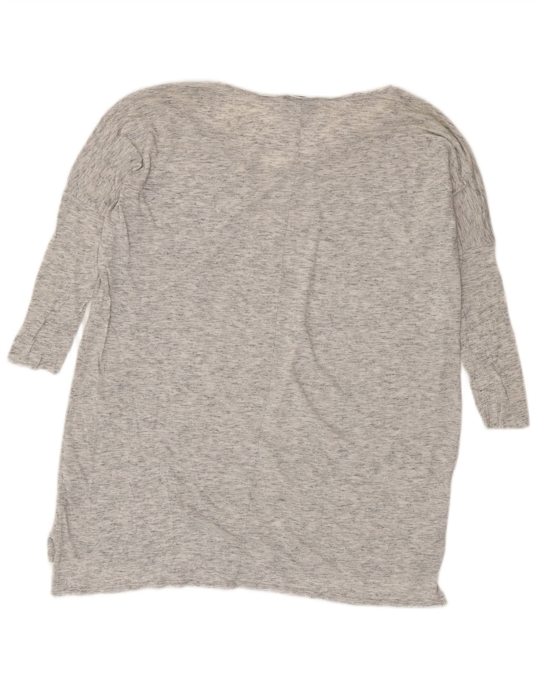 Topshop Damen-Oberteil in Übergröße, 3/4-Ärmel, UK-Größe 8, Größe S, grau gefleckte Viskose