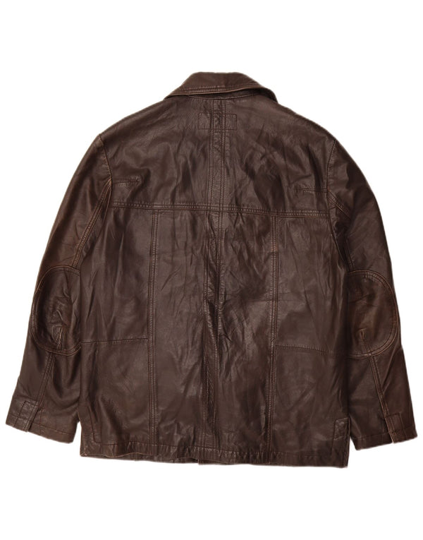 Vintage Herren Lederjacke EU 48 Mittelbraunes Leder