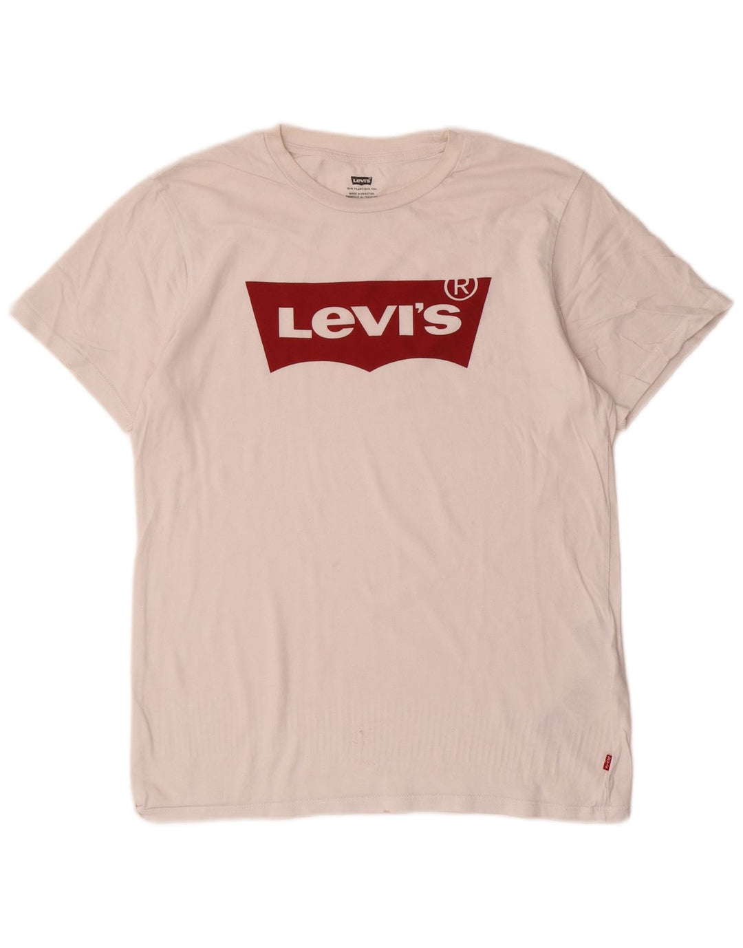 Levi's Herren-T-Shirt mit Grafik, Größe S, weiße Baumwolle