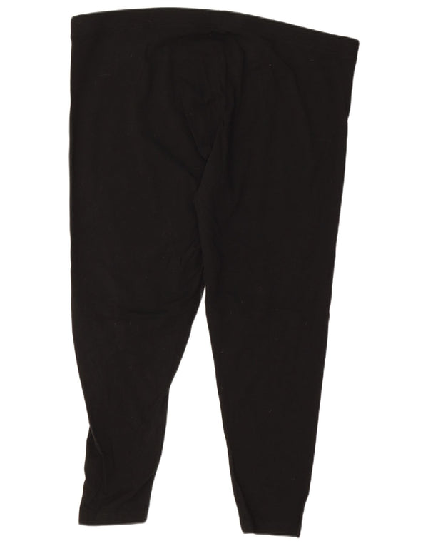 MARKS & SPENCER Womens Capri Leggings UK 22 3XL W40 L25 Black Cotton