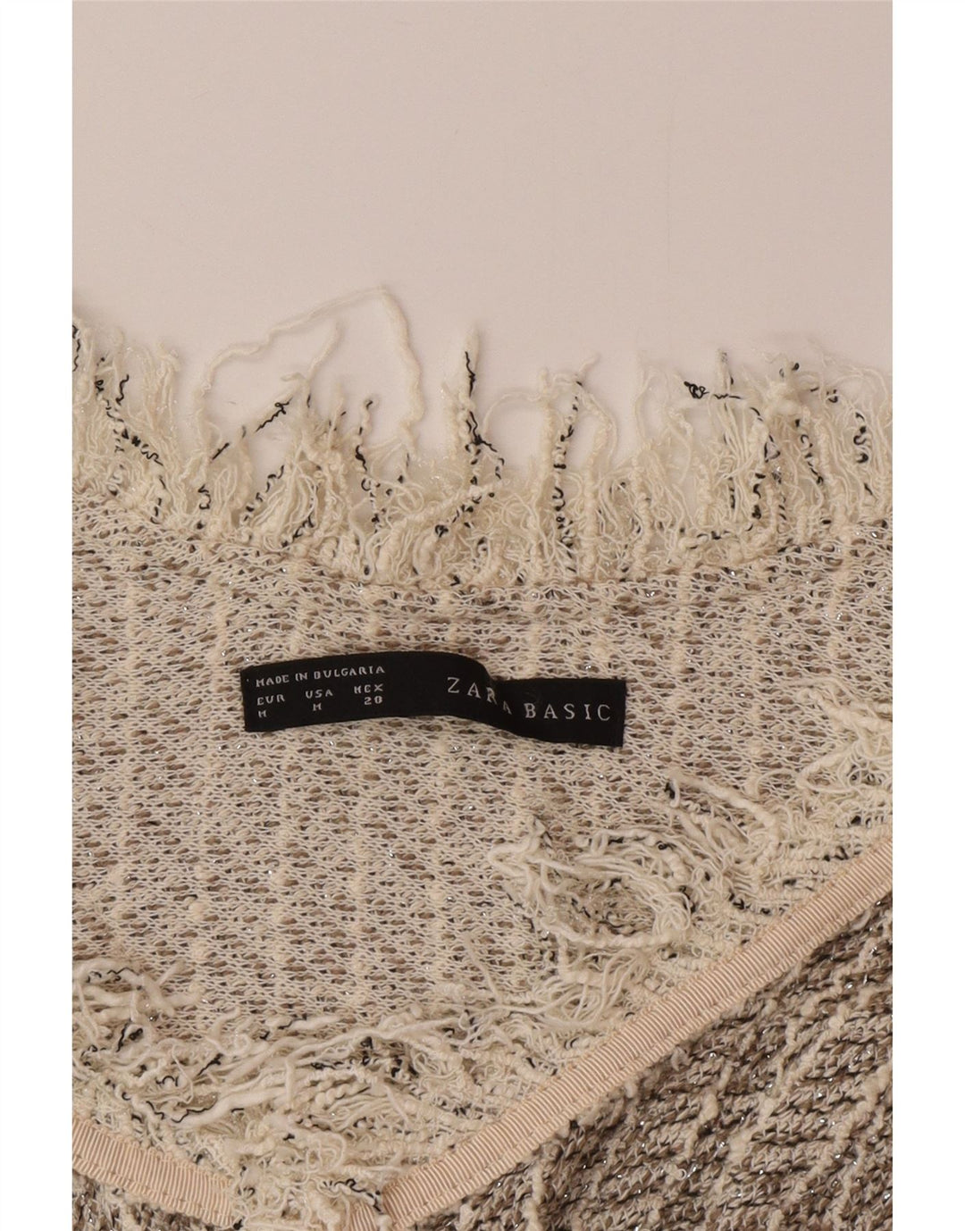 Offener Cardigan für Damen von Zara, Gr. 12, mittelgrau gestreift