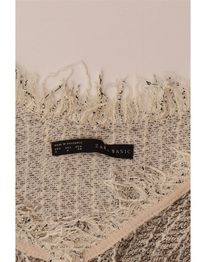 Offener Cardigan für Damen von Zara, Gr. 12, mittelgrau gestreift