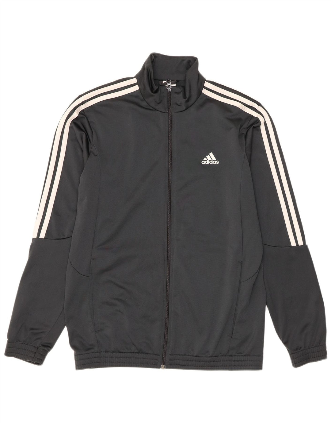 Adidas Herren Trainingsanzug Top Jacke UK 40/42 Mittelgraues Polyester