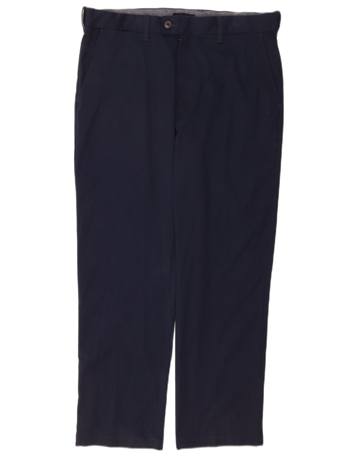 Gerade Herren-Anzughose von Marks & Spencer, W36, L27, Marineblau, Polyester