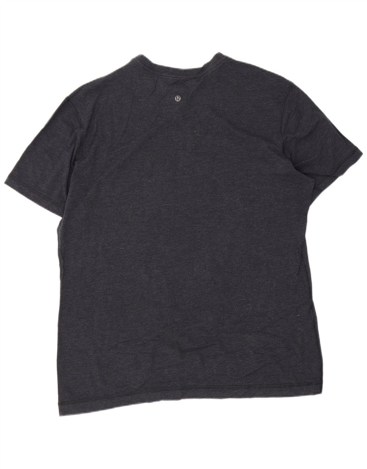 Lululemon Herren T-Shirt Top 2XL Marineblau Baumwolle