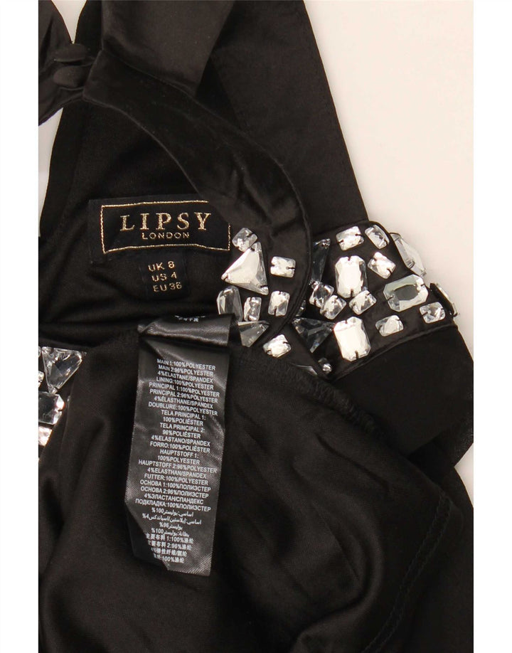 Lipsy Neckholder-Kleid für Damen, Größe S, Größe S, Schwarz, Polyester