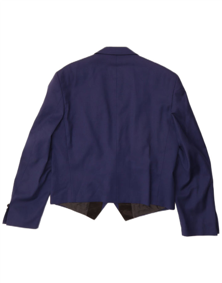 Vintage Herren Berlin Blazer Jacke UK 38 Mittel Marineblau Farbblock