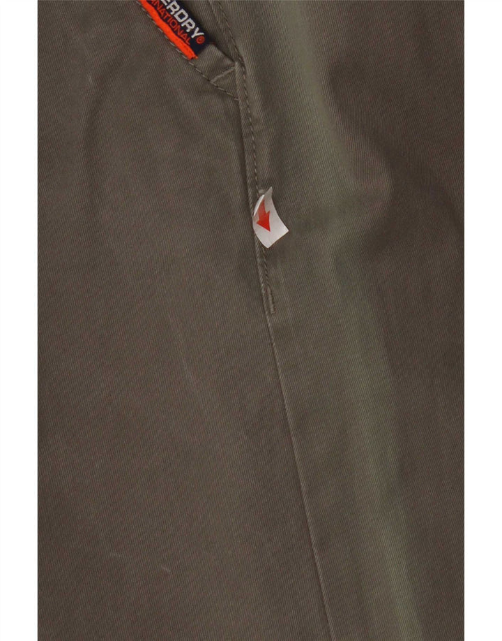 Superdry Herren Slim Cargohose W34 L30 Khaki Baumwolle