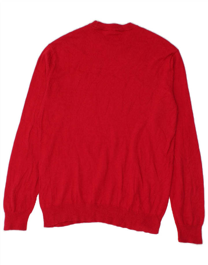 ARMANI EXCHANGE Herren-Pullover mit grafischem Rundhalsausschnitt, große rote Baumwolle