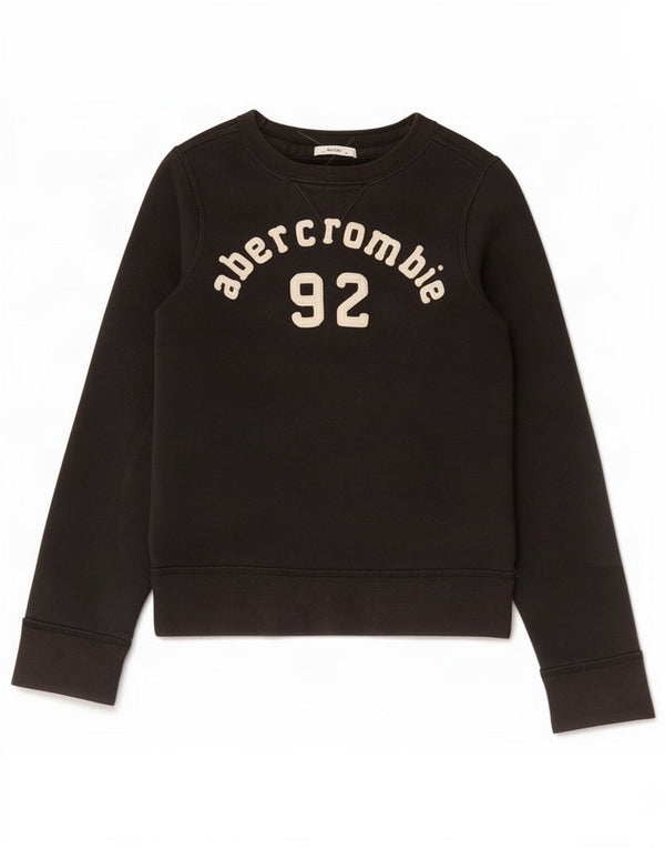 Abercrombie & Fitch Boys Muscle Sweatshirt Jumper 7-8 Years Medium Black