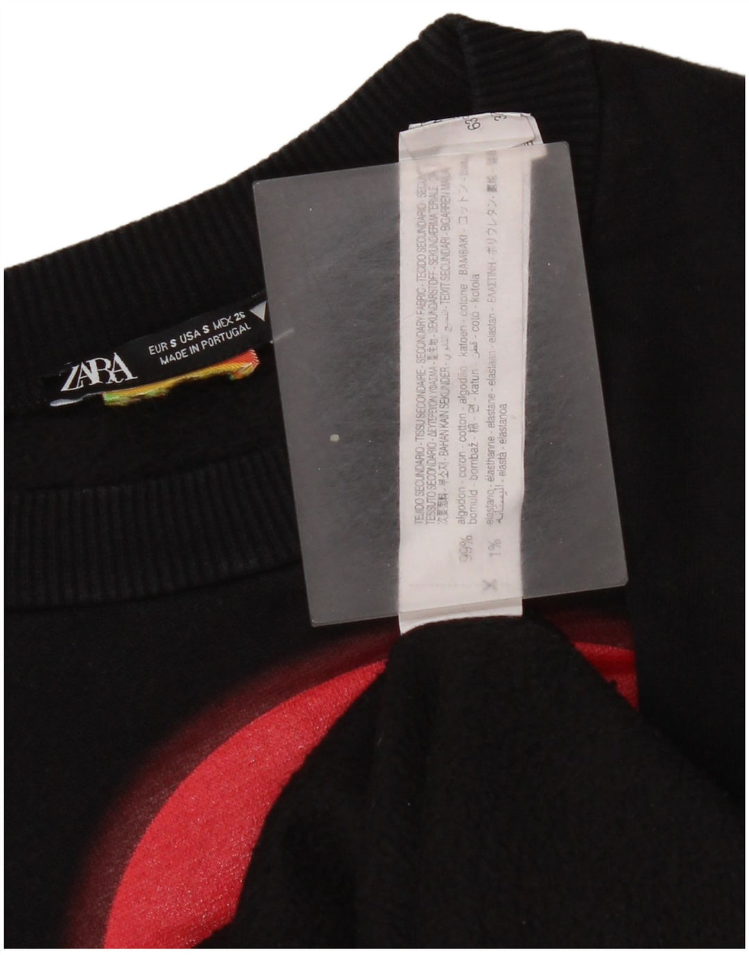 Zara Damen-Sweatshirt mit Mickey-Mouse-Grafik, Gr. 10, Größe S, Schwarz