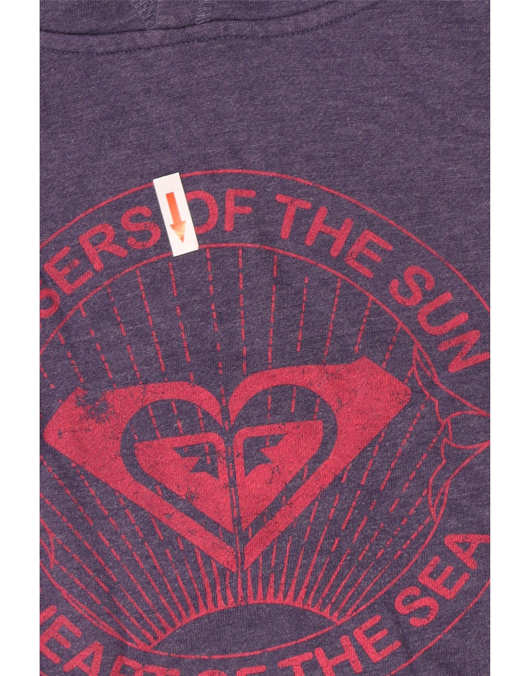 Roxy Damen-Pullover mit grafischem Kapuzenpullover aus mittelvioletter Baumwolle