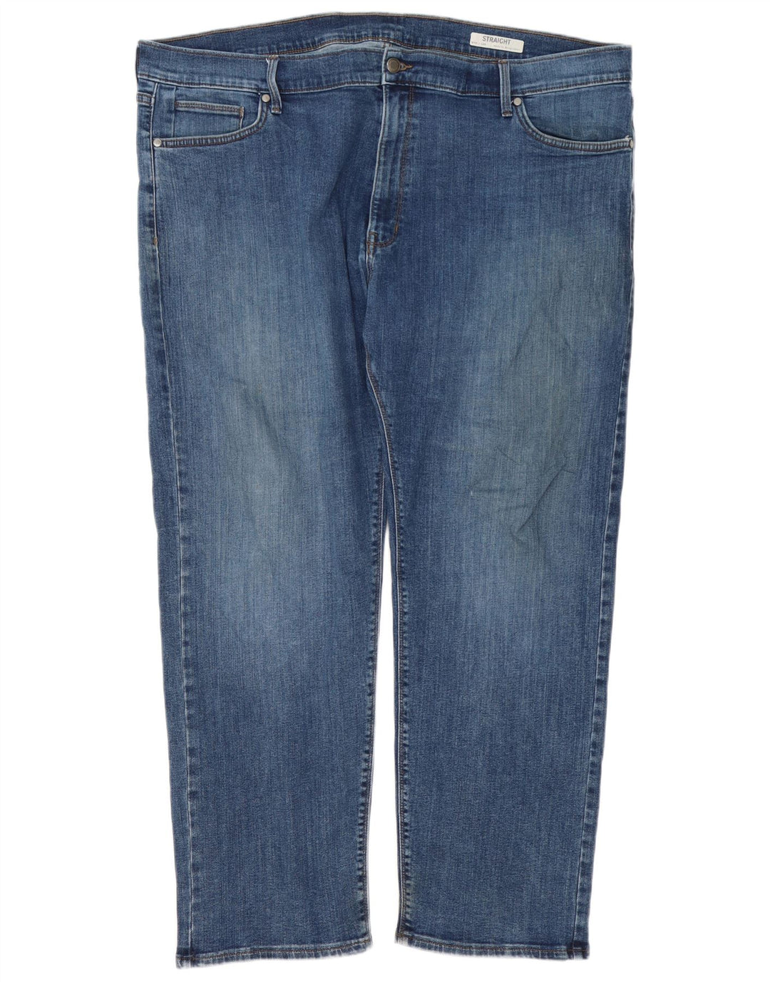 Marks & Spencer Herren Straight Jeans W44 L29 Blaue Baumwolle