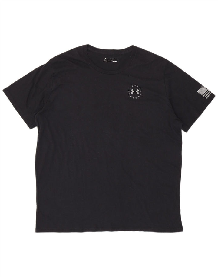 UNDER ARMOUR Herren Heat Gear Graphic T-Shirt Top 3XL Schwarz
