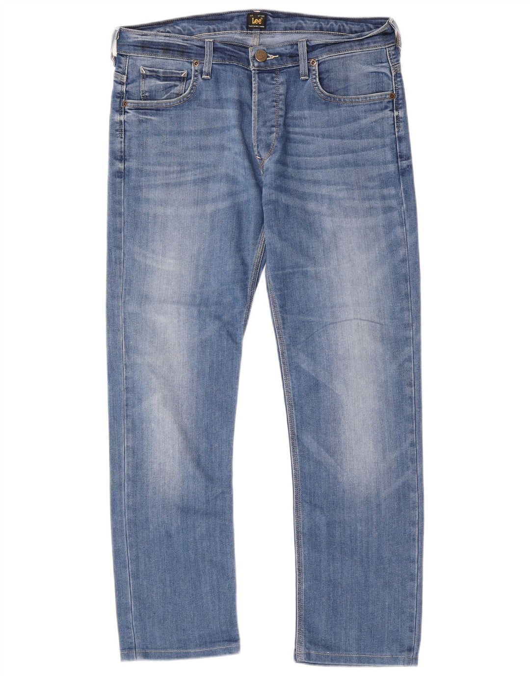 Lee Herren Powell Slim Jeans W34 L28 Blaue Baumwolle