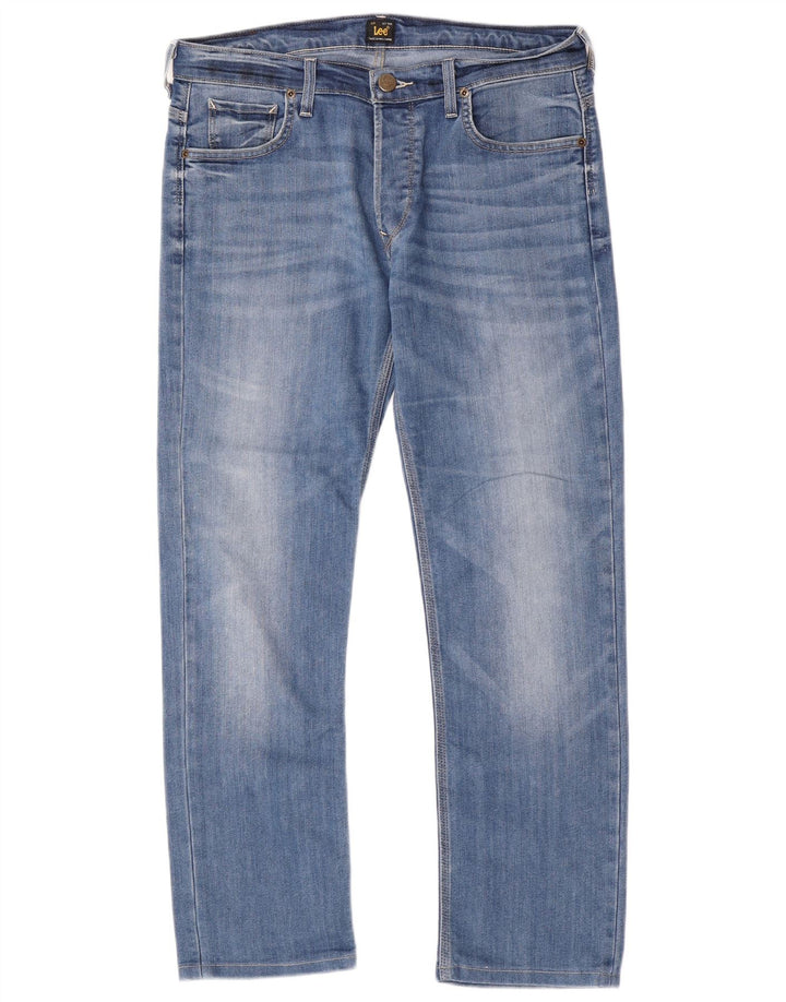 Lee Herren Powell Slim Jeans W34 L28 Blaue Baumwolle