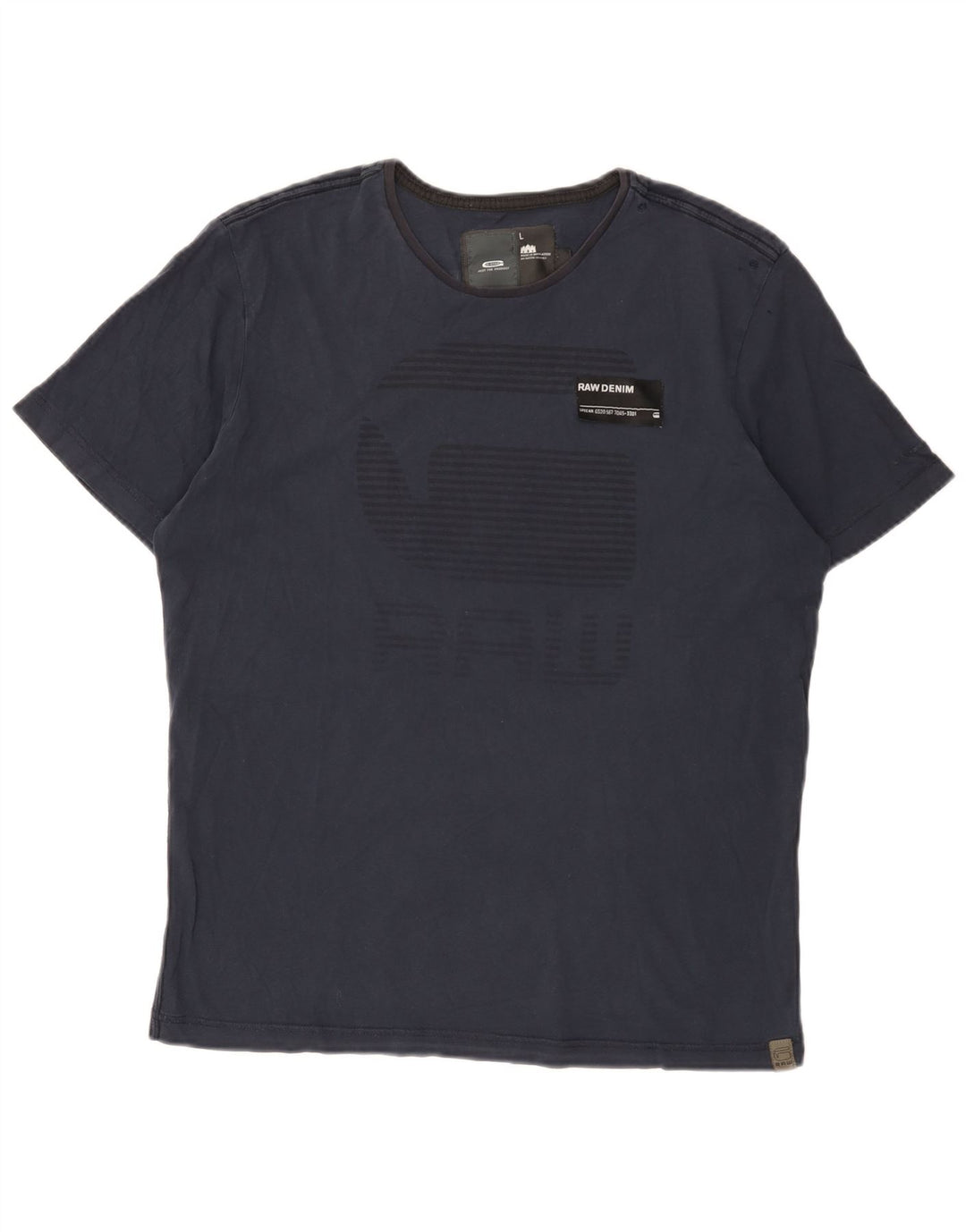 G-Star Herren-T-Shirt mit Grafik, groß, marineblau, Baumwolle
