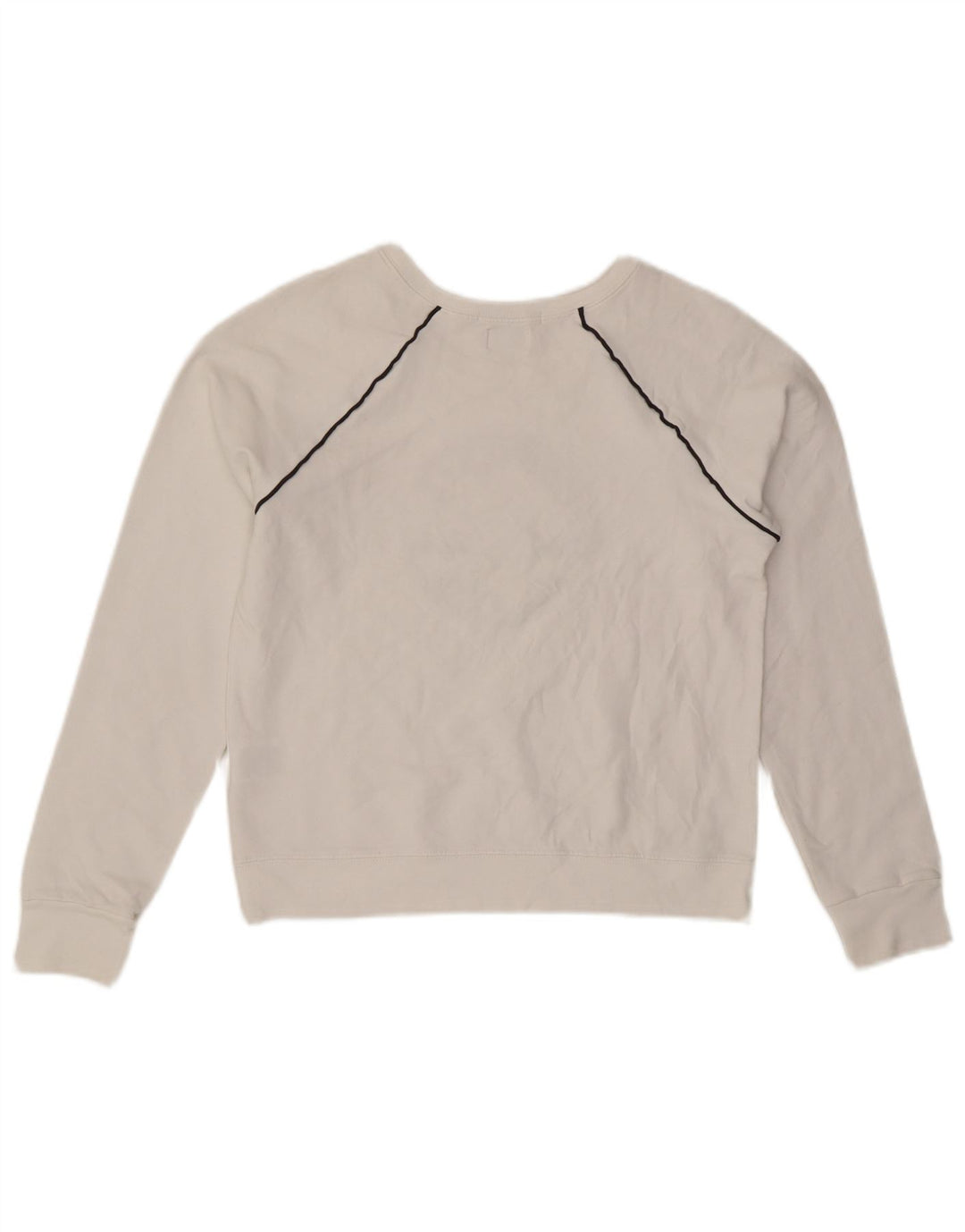 CONVERSE Damen Chuck Taylor Crop Sweatshirt Pullover UK 12 Medium Weiß