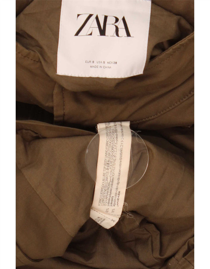 Zara Herren Utility Jacke UK 36 Small Khaki Polyester